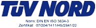 TUVNORD Zertifikat DIN EN ISO 3834 3